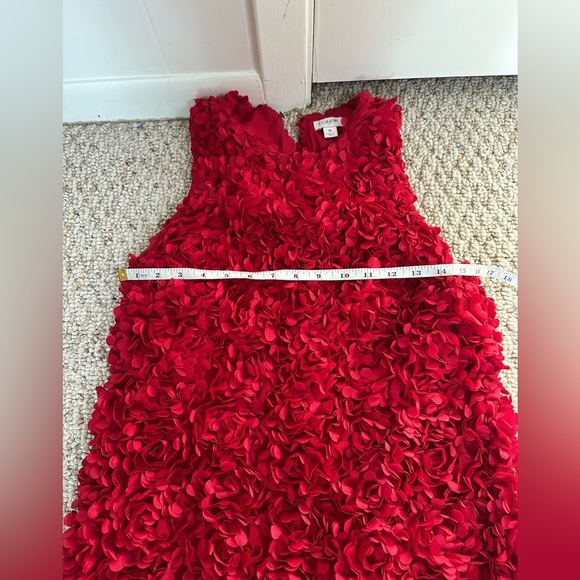 J. Crew Red floral texture Mini Dress Vibrant and Chic size 6 - Picture 10 of 11
